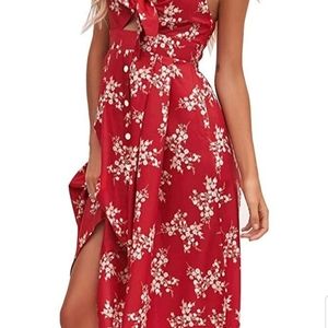 Red Floral Dress